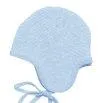 Bonnet en laine de mérinos avec oreilles bleu clair - frilo swissmade