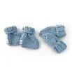 Mini Mittens & Booties Set Baby blue - Stitch & Story