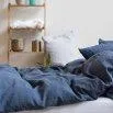 Linus uni, pillow case 50x70 cm indigo - lavie