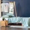Linus uni, top bed sheet 240x270 cm mint - lavie
