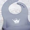 Silicone bib blue with drip tray incl. carrier bag - Bellivia
