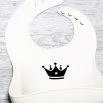 Silicone bib white with drip tray incl. carrier bag - Bellivia