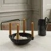 Kerzenständer Schale L Keramik Dark Grey - ferm LIVING
