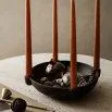 Bowl Candle Holder L ceramic Dark Grey - ferm LIVING