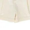 Shorts Pleated Light Cream - tinycottons