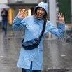 Ladies raincoat Kilpina powder blue - rukka