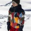 Veste d'hiver pour enfants Malou orange imprimé camouflage - rukka