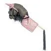 Saddle cover and hood for hobby horses Pink glitter - by ASTRUP