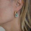 Boucles d'oreilles Hoop Flower vert - Claudia Nabholz