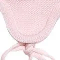 Bonnet en laine de mérinos avec oreilles rose