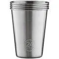 24 Bottles drinking cup Party Cup 350 ml, 4 pieces, silver