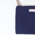 Clutch Charlie Navy, leather natural