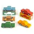 Wooden Wind Up Car Red