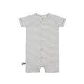 Baby Jumpsuit Grey Melange striped