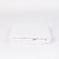 Linus uni, white fitted sheet 160x200+35 cm