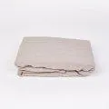 Linus uni, taupe fitted sheet 180x200+35 cm