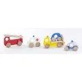 Emergency Cars Set Assort red, yellow, blue, silver, white