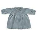 Robe de poupée - tricotée (30-35 cm) - bleue