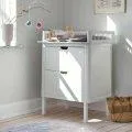 Sebra changing unit with drawers, classic white