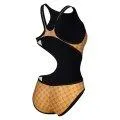 W Arena 50th Gold Swimsuit Tech One Back gold multi/black