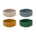 Silicone Bowls Emily 4-Pack Garden Green Multi Mix