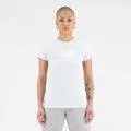 Damen T-Shirt Essentials Stacked Logo ice blue