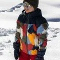 Veste d'hiver pour enfants Malou orange imprimé camouflage
