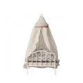 Bed canopy for doll house cream