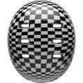 Children's helmet Lil Ripper gloss black/white checkers