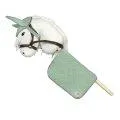 Saddle cover and hood for hobby horses Green