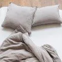 Linus uni, taupe pillow case 65x65 cm