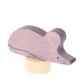 Figurine souris gris-violet