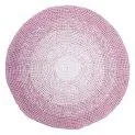 Crochet carpet, colour gradient, pink