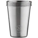 24 Bottles drinking cup Party Cup 350 ml, 4 pieces, silver