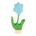 Stick figure blue flower