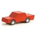 Wooden Wind Up Car Red