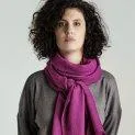 Wool scarf uni purple