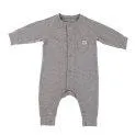 Baby overall & beanie cap with UV protection - stone grey