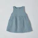 Summer Dress Muslin with pockets Aqua