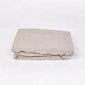 Linus uni, taupe fitted sheet 90x200+35 cm