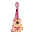Bontempi Guitare 6 cordes 75cm rose en bois