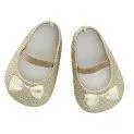 Doll shoes (40-45 cm) gold, glitter