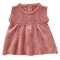 Doll dress with short sleeves - knitted (30-35 cm) rose