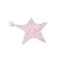Rubber star with feather muslin