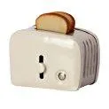 Miniature toaster & bread white