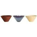 Bowl Yuka 3 pieces, Blue/Nature/Terracotta