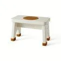 Rubber Wood Stool white