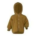Hooded jacket Merino, saffron melange - A jacket for every season for your baby | Stadtlandkind