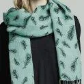 Linen Scarf Peacock Turquoise