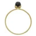 Ring size 52 gold with black stone, shiny